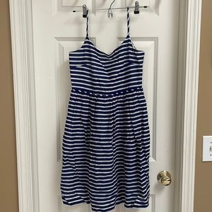 J Crew striped blue dress
